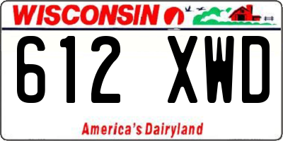 WI license plate 612XWD
