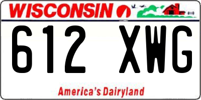 WI license plate 612XWG