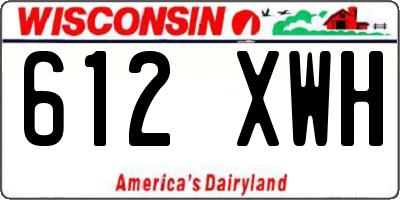 WI license plate 612XWH