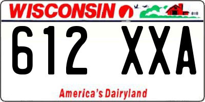 WI license plate 612XXA