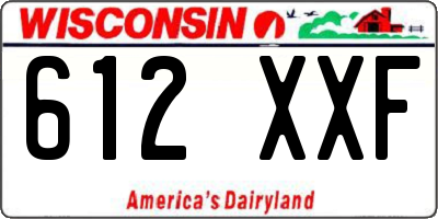 WI license plate 612XXF