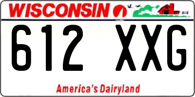 WI license plate 612XXG