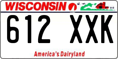 WI license plate 612XXK