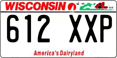WI license plate 612XXP