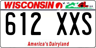 WI license plate 612XXS