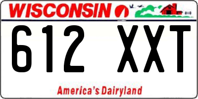 WI license plate 612XXT