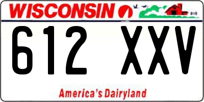 WI license plate 612XXV