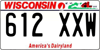 WI license plate 612XXW