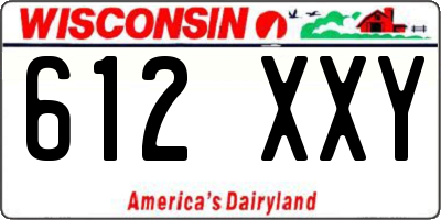 WI license plate 612XXY