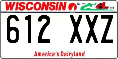 WI license plate 612XXZ