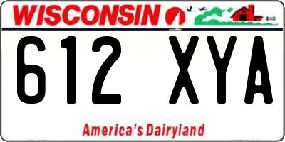 WI license plate 612XYA