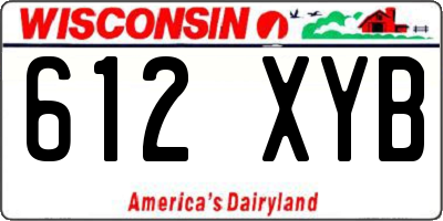 WI license plate 612XYB