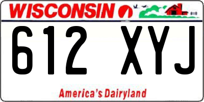 WI license plate 612XYJ