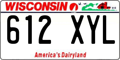 WI license plate 612XYL