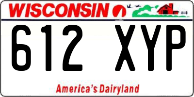 WI license plate 612XYP