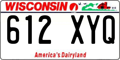 WI license plate 612XYQ