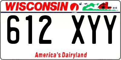 WI license plate 612XYY