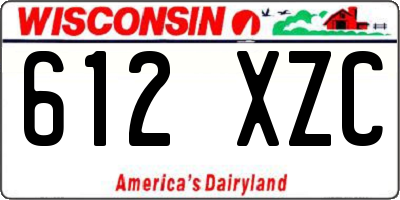 WI license plate 612XZC