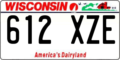 WI license plate 612XZE