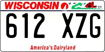 WI license plate 612XZG