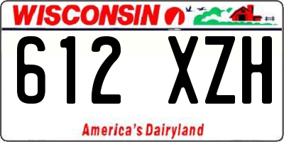 WI license plate 612XZH