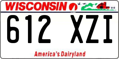 WI license plate 612XZI