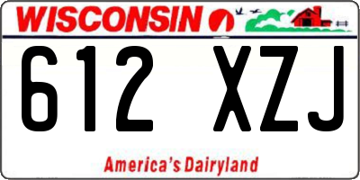 WI license plate 612XZJ
