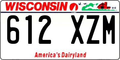 WI license plate 612XZM