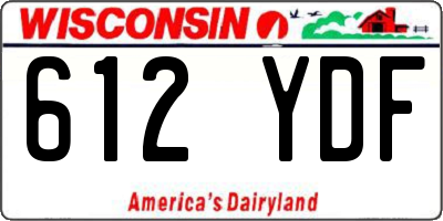 WI license plate 612YDF