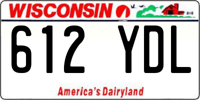 WI license plate 612YDL