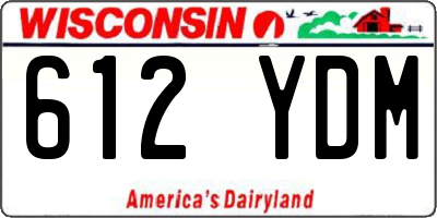WI license plate 612YDM