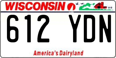 WI license plate 612YDN