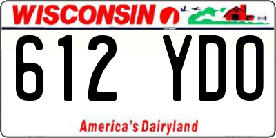 WI license plate 612YDO