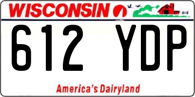 WI license plate 612YDP