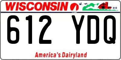 WI license plate 612YDQ