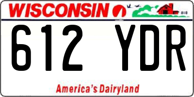 WI license plate 612YDR