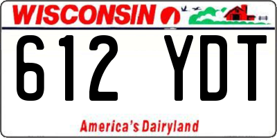 WI license plate 612YDT