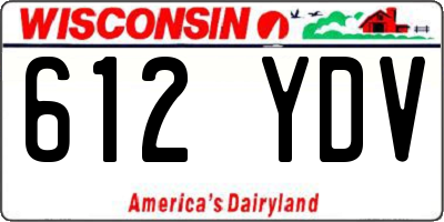 WI license plate 612YDV
