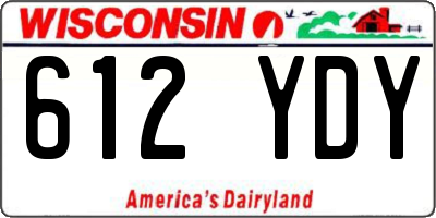 WI license plate 612YDY