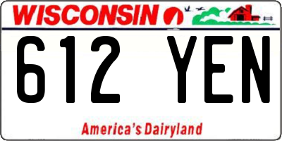 WI license plate 612YEN