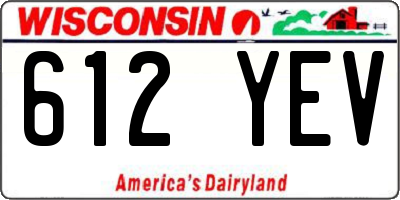WI license plate 612YEV