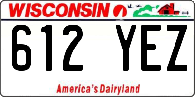 WI license plate 612YEZ