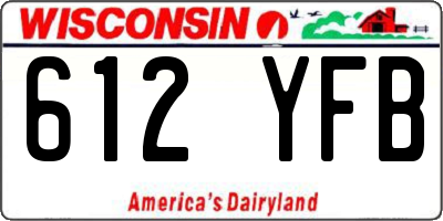 WI license plate 612YFB