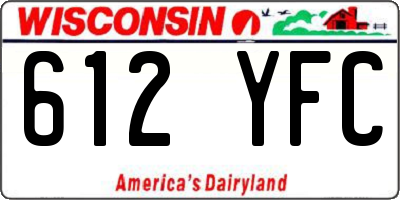 WI license plate 612YFC