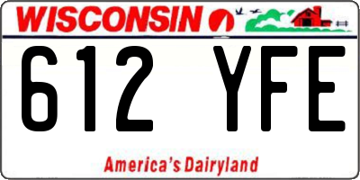 WI license plate 612YFE
