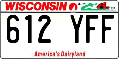 WI license plate 612YFF