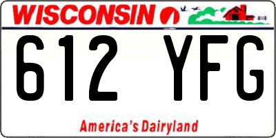 WI license plate 612YFG