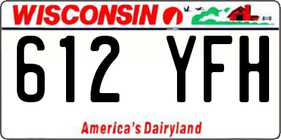 WI license plate 612YFH