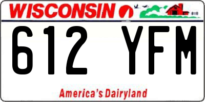 WI license plate 612YFM