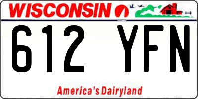 WI license plate 612YFN